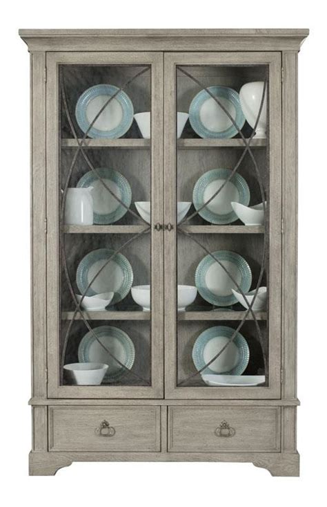 Bernhardt Marquesa Display Curio With 3 Shelves And Metal Grille