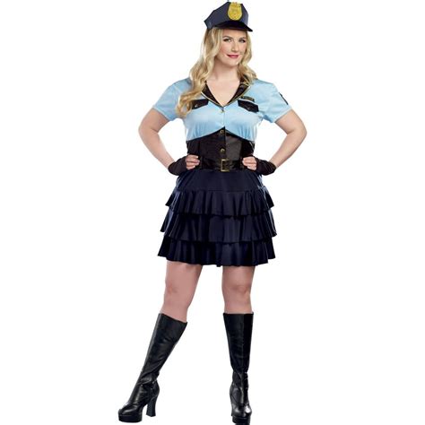 police officer women s 2x plus size female adult halloween costume