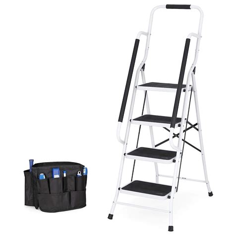 Best Folding Three Step Ladder With Handrails Life Sunny