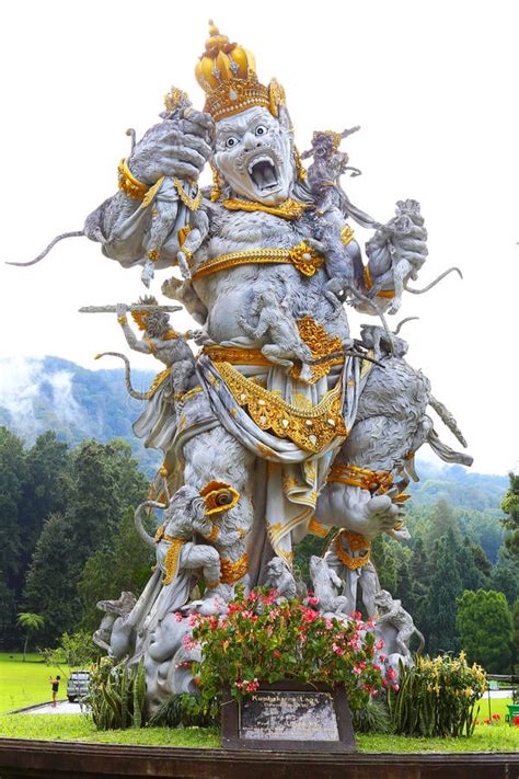 Giant Statue Of Kumbhakarna In Eka Karya Botanical Garden Bali