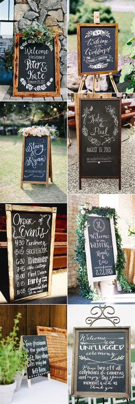 ️ 20 Chic Rustic Chalkboard Wedding Sign Ideas Emma Loves Weddings