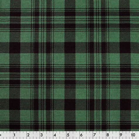 Fabric Creations Green And Black Tartan Plaid Cotton Fabric By The