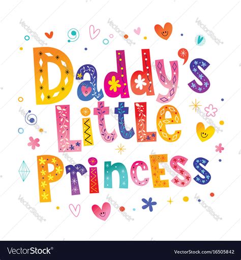 daddys little princess royalty free vector image