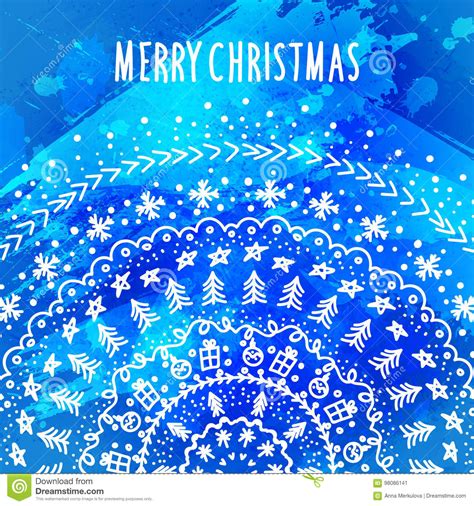 Christmas And New Year Greeting Card Template Stock Vector