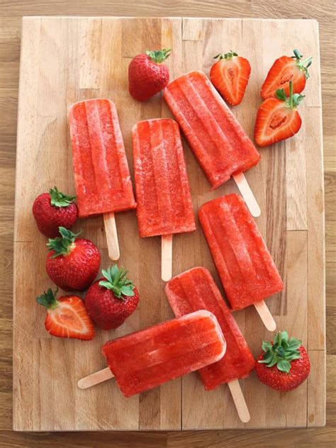 Strawberry Ice Lollies Bakingqueen74 Strawberry Ice Lollies Ice