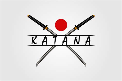 Katana Sword Logo Vintage Vector Design Graphic By Uzumakyfaradita