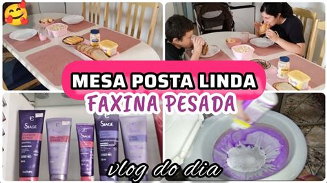 Mesa Posta Rosa Lind Ssima Faxina Pesada Caf Da Tarde Delicioso