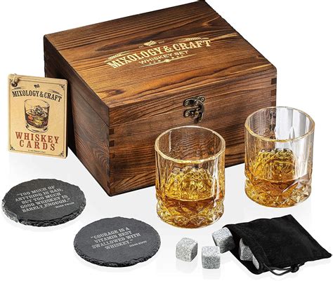Whiskey Stones T Set For Men Whiskey Glass And Stones Set With