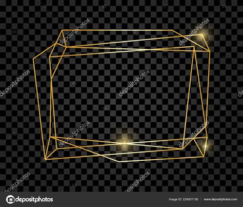 Free for commercial use high quality images Vintage Shining Gold Geometric Frame Isolated Transparent Background Decorative Luxury — Stock ...