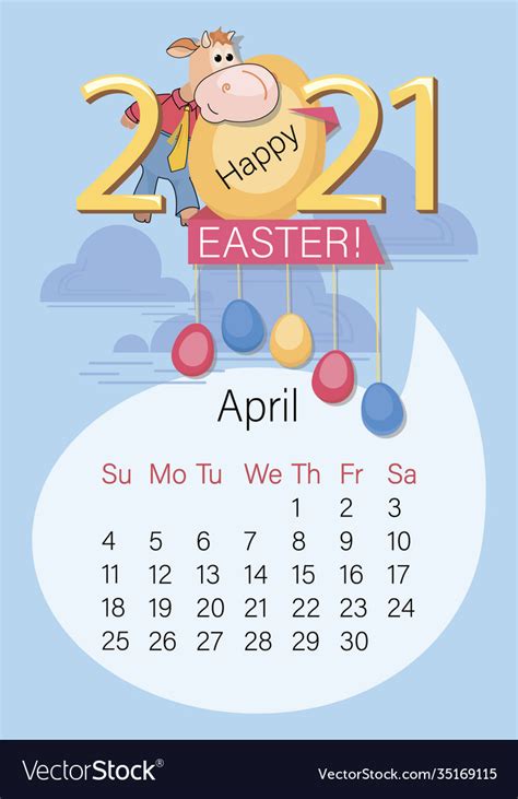 Easter 2021 Calendar