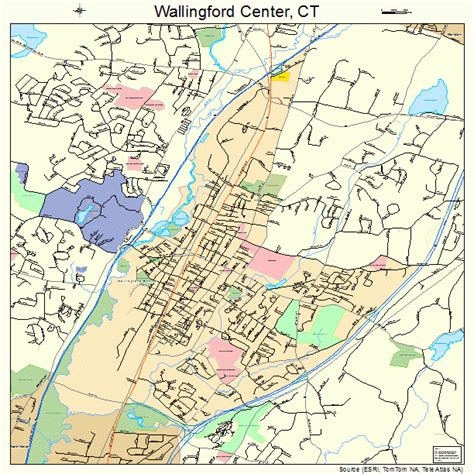 Wallingford Center Connecticut Street Map 0978880