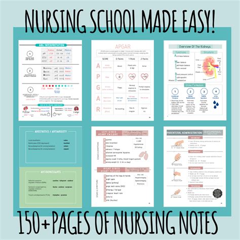 Nursing School Complete Bundle 190 Pages Digital Download Etsy