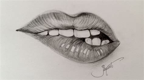 Pencil Drawing Lips Bestpencildrawing