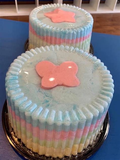 Small Cotton Candy Rainbow Cake Cotton Candy Birthday Cake Etsy