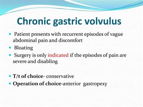 Gastric Volvulus And Other Types Of Volvulus
