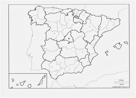 Mapa Politico De España Para Rellenar Mapa De España Mapas Fichas