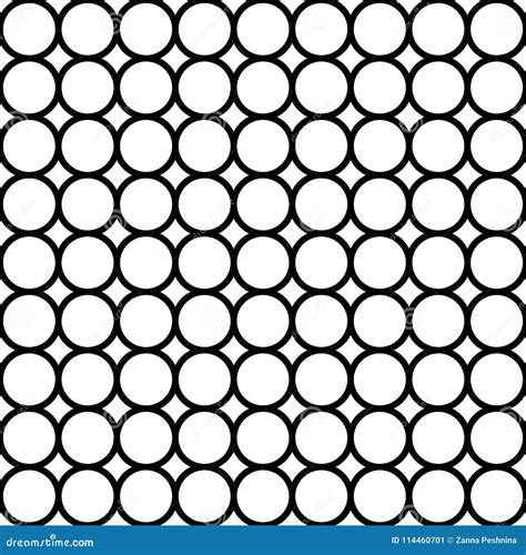 Modern Repeating Seamless Pattern Of Repeat Round Shapes Black And