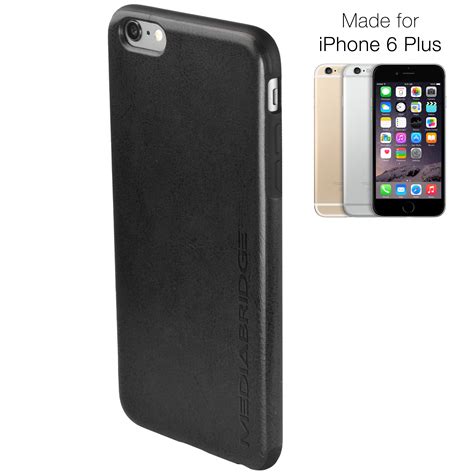 Shop New Premium Synthetic Leather Iphone 6 Plus Case Black Black