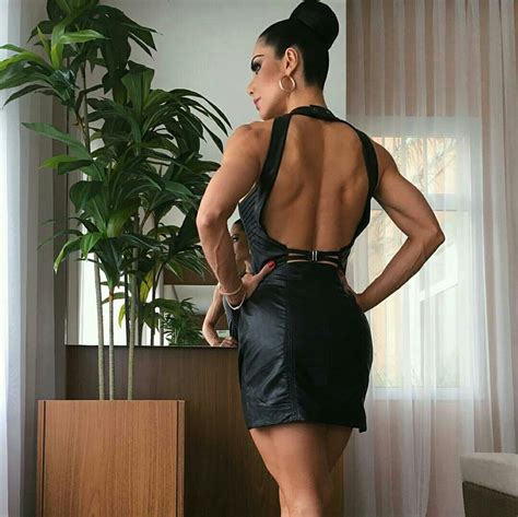 🔥 Physique Bodybuilding Fitness Models Backless Dress Instagram Photo Female Lady Dresses