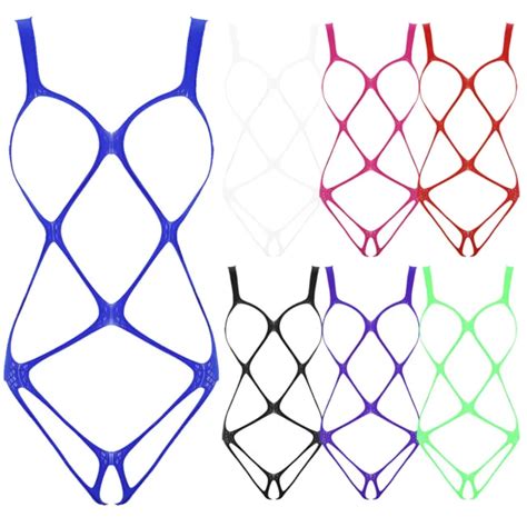 Women Sexy Lingerie Fishnet See Through Body Stockings Underwear