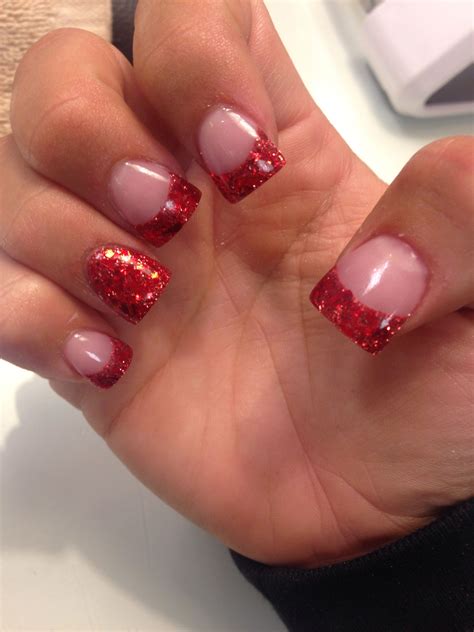 Christmas Gel Nails Designs French Tips