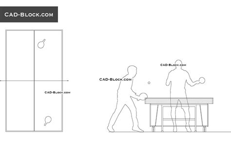 Ping Pong Cad Blocks Autocad Drawings Free Download