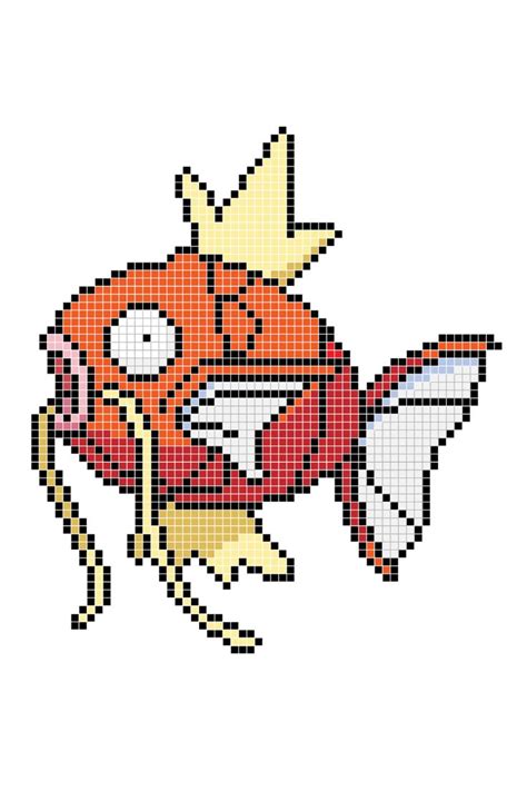 A Pixellated Image Of A Fish With A Crown On Its Head And Eyes