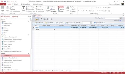 How To Create Table In Ms Access 2007 Using Sql Developer