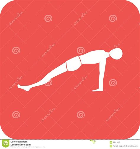 Upward Plank Pose Stock Vector Illustration Of Training 89491410