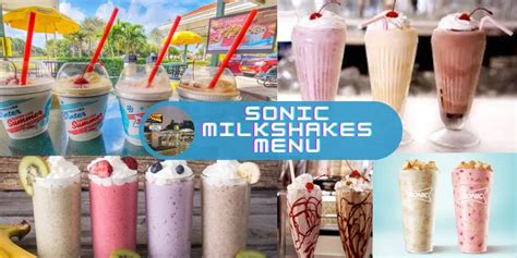 Sonic Milkshake Menu With Prices January 2024