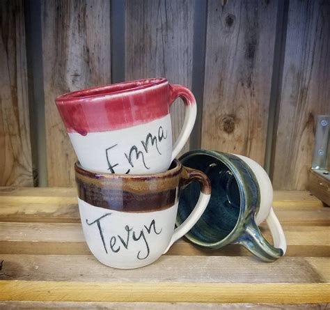 Personalized Mug Personalized Pottery Mugs Mugs With Name Etsy