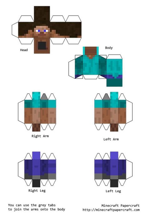 Papercraft Steve Template