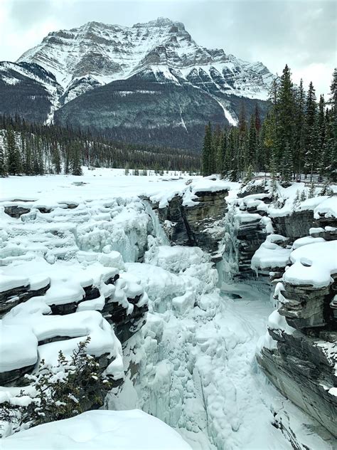 Athabasca Falls Checking Out A Very Frozen Athabasca Falls Flickr