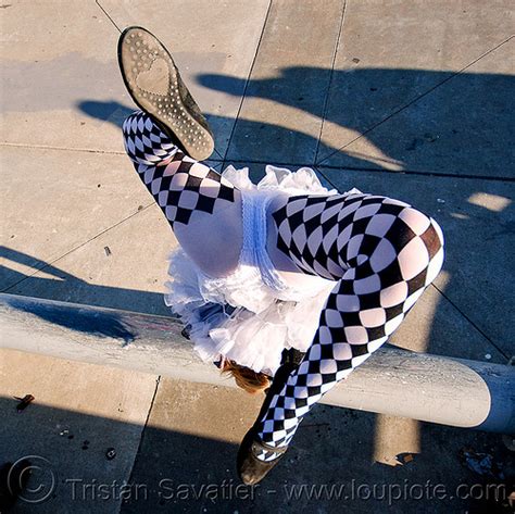 Checker Pattern Tights Stockings