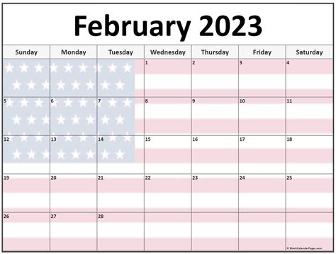 February 2023 Printable Calendar Know Usa Holidays