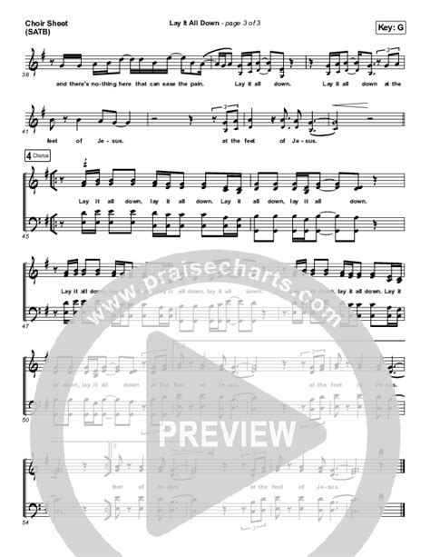 Lay It All Down At The Feet Of Jesus Sheet Music Pdf Will Reagan