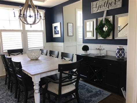 Navy blue front room ideas. Dining room | Home decor, Navy blue rooms, Blue rooms
