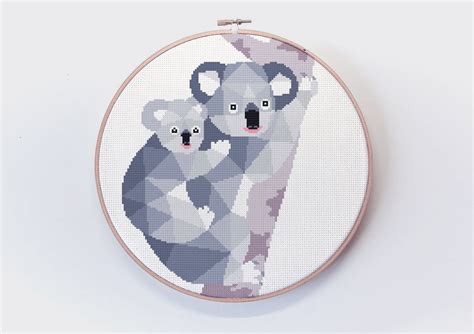 Cross Stitch Pattern Koala Cross Stitch Koala Bear Art Etsy Australia