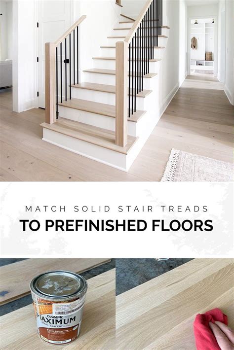 How To Match Solid Stair Treads To Prefinished Hardwood Flooring