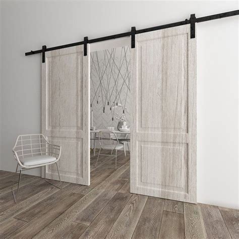 With just a little elbow grease you'll end up with a rustic looking double door that's both stylish and functional. Wonderful Double Barn Doors Sliding 15 in 2020 | Barn ...
