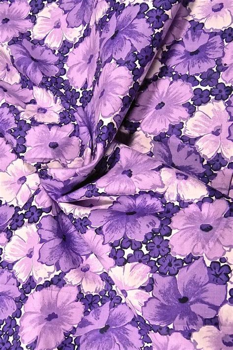 36 w vintage cotton fabric packed floral purple flowers bty ebay