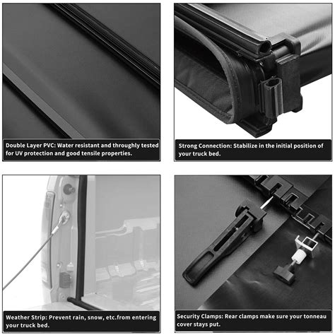 Oedro Soft Tri Fold Truck Bed Tonneau Cover Compatible With 2016 2023