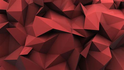 Polygon Wallpaper Red And Black Origami Wallpaper Minimalism Low