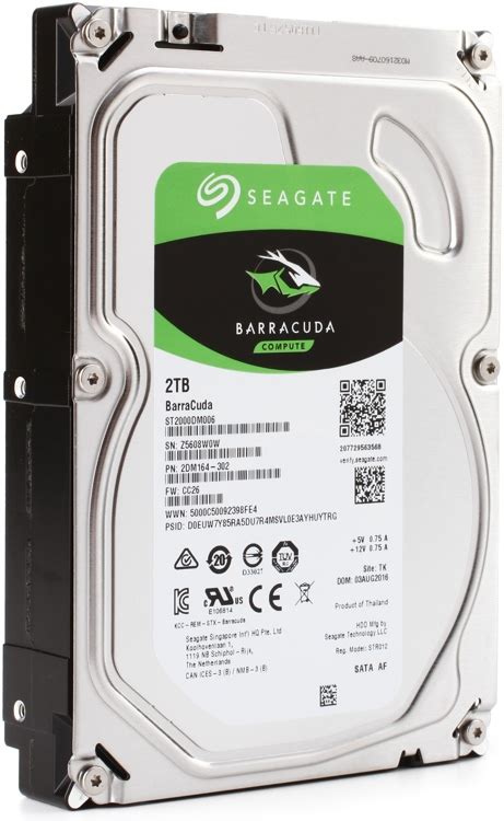 Copy and synchronize your media files with your external drive. Seagate BarraCuda - 2TB, 7,200 RPM, 3.5" Desktop Hard ...
