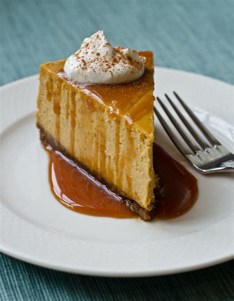 Pumpkin Cheesecake With Gingersnap Crust And Caramel Sauce Once Upon