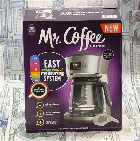 Mr Coffee Easy Measure 12 Cup Programmable Digital Coffee Maker Bvmc