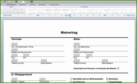 Sofern es sich nicht um einen befristeten mietvertrag handelt, hat jeder mieter grundsätzlich das recht, die gemietete wohnung oder das gemietete haus zu kündigen. Ideal Kostenlos Mietvertrag Im Word format Zum Anpassen | Vorlage Ideen für 2019/2020