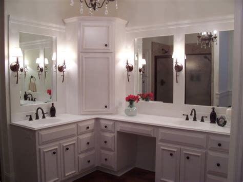 Storing everything you need in the bathroom in one place for ease of access and use will free up other storage space in your home. Corner Bathroom Vanities Ideas ~ Walsall Home and Garden