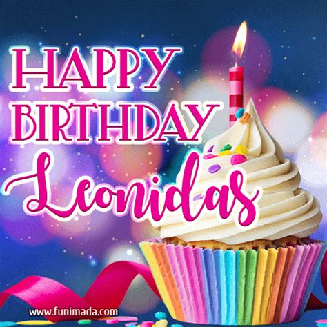 Happy Birthday Leonidas Lovely Animated  — Download On