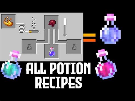 Minecraft All Potions Brewing Recipe For Beginners YouTube